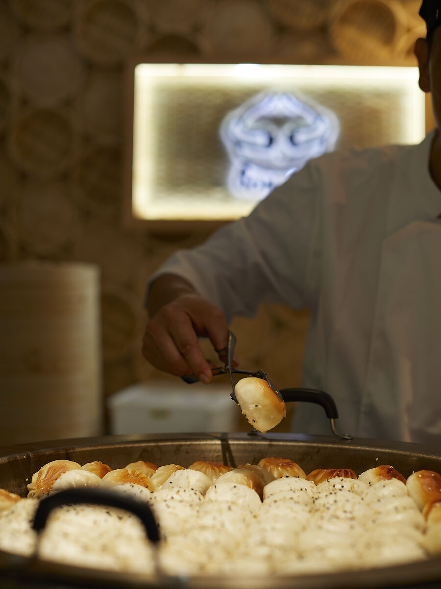 Freshly steamed bao